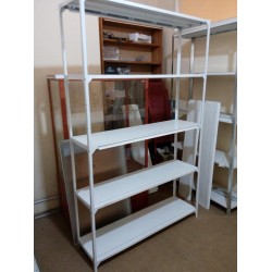 Стелаж складський 2000х1000х400 мм, на 5 полиць (білий)